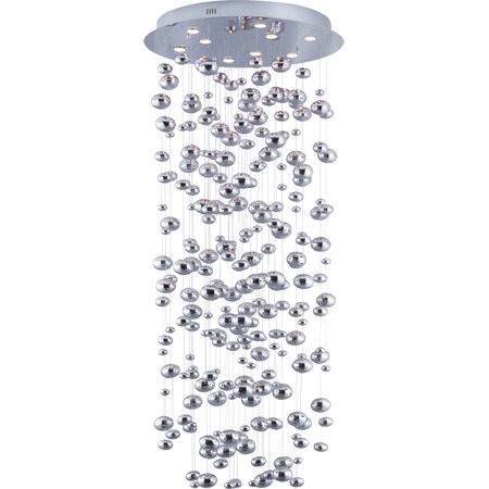Maxim Lighting Dew 9-Light 31.5" Wide Polished Chrome Flush Mount Light 39855PCPC